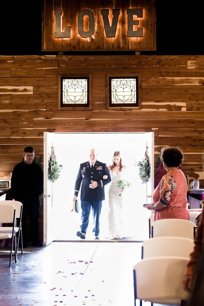 Real wedding at Grandpas Barn, Mountain Home AR