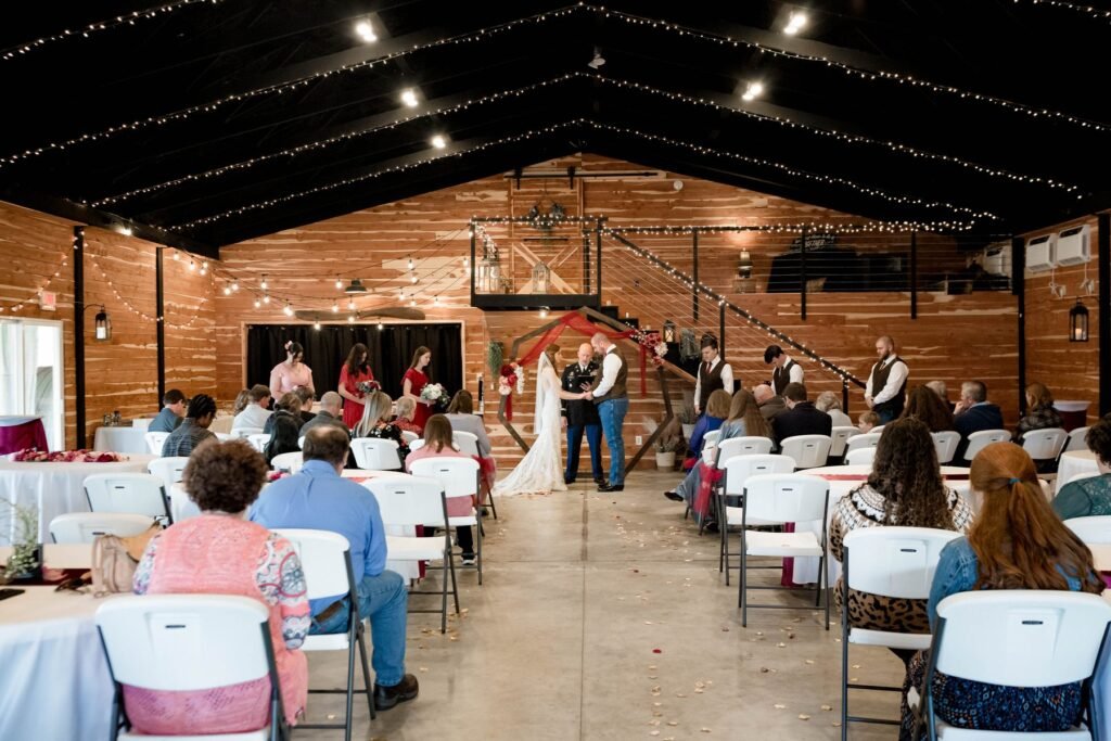 Real wedding at Grandpas Barn, Mountain Home AR