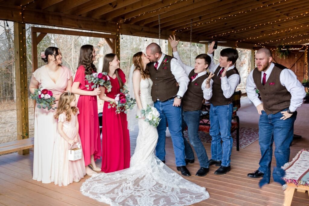 Real wedding at Grandpas Barn, Mountain Home AR