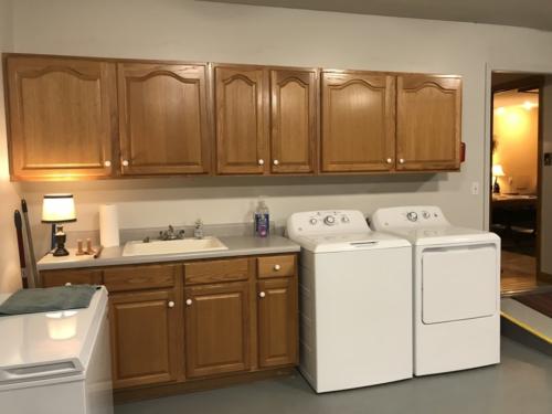 Newly relocated laundry area